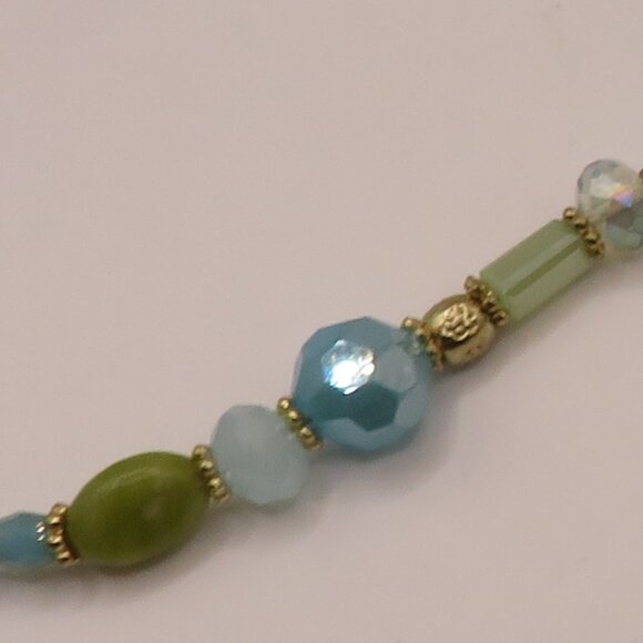 Gold Tone Beaded Tassel Necklace - Picture 3 of 9